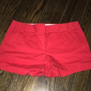 Jcrew red chino shorts
